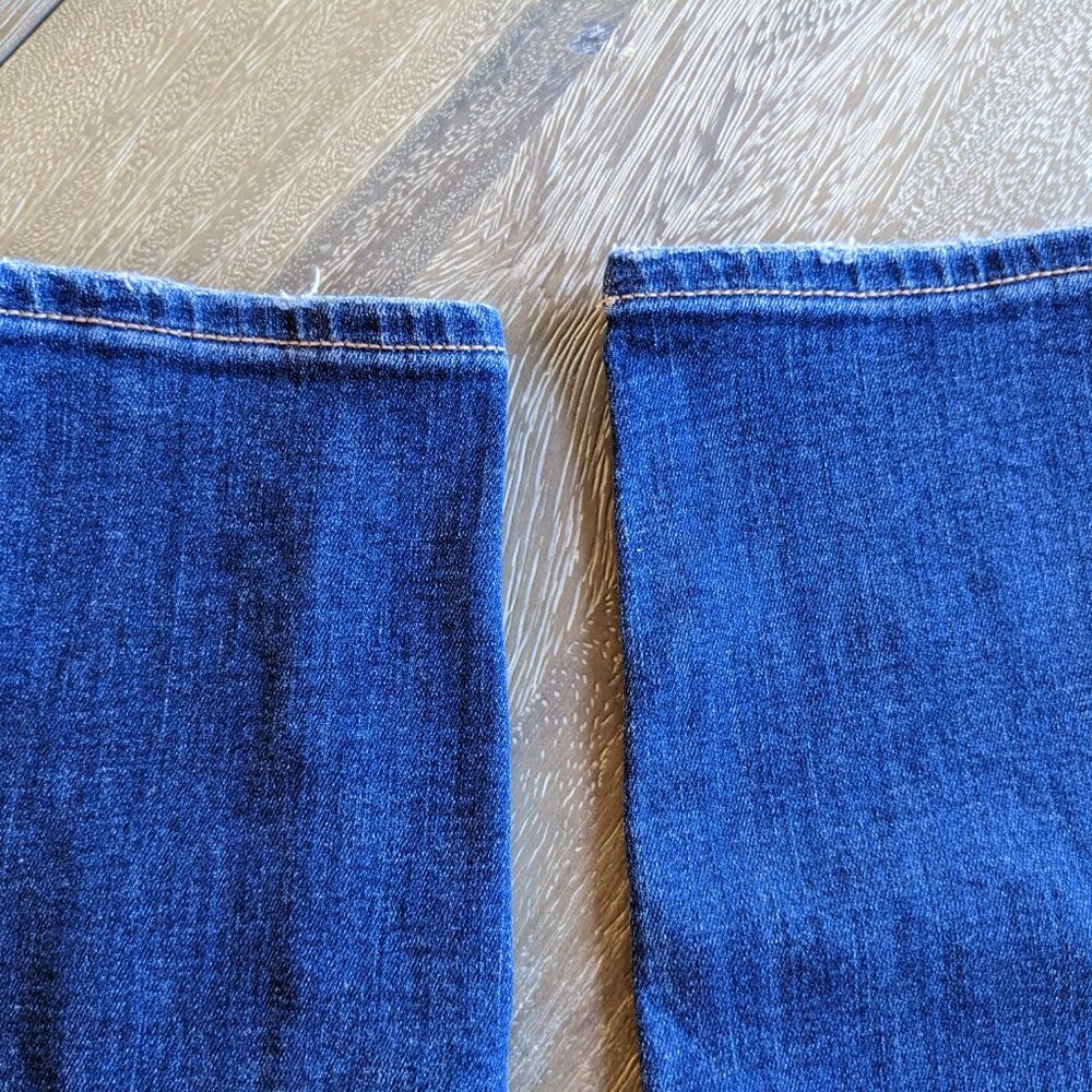 American Eagle Jegging Ripped Distressed Denim Blue Jeans Skinny Jeans, Size 12 - Picture 7 of 11